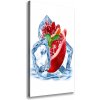 Vertikálny foto obraz canvas Granátové jablko a ľad 50x100 cm Vertikálny foto obraz canvas Granátové jablko a ľad 50x100 cm