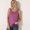 Jednofarebný top z bio bavlny, eco-friendly produkt purpurová 052 Blancheporte Jednofarebný top z bio bavlny, eco-friendly produkt purpurová 052 Blancheporte