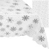 Ruhhy Vianočný biely obrus so striebornými snehovými vločkami 220 x 140 cm