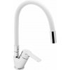 Drezová batéria s bielym flexi ramenom Metalia 54, chróm Drezová batéria s bielym flexi ramenom Metalia 54, chróm