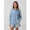 Gap džínsová oversize košeľa UltraSoft modrá Gap džínsová oversize košeľa UltraSoft modrá