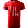 Šachové figúrky kreslené - Klasické pánske tričko vyššej gramáže - S ( Červená ) Šachové figúrky kreslené - Klasické pánske tričko vyššej gramáže - S ( Červená )
