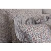 Zdeňka Podpěrová Posteľné obliečky Flores/šedý prúžok Bavlna 40x40 cm - možnosť úpravy rozmeru