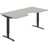 Pracovný stôl Motion Ergo, ZO, 2S, 180x70,5-120,5x90 cm, sivá/čierna Pracovný stôl Motion Ergo, ZO, 2S, 180x70,5-120,5x90 cm, sivá/čierna