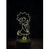 Beling 3D lampa, Líza Simpsonová, 7 farebná LLIG5 Beling 3D lampa, Líza Simpsonová, 7 farebná LLIG5