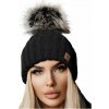 Fashionweek Dámska zimná čiapka s brmbolcom flísová podšívka JENOT WOOLK RITA Farba: Čierna, Veľkosť: Universal Fashionweek Dámska zimná čiapka s brmbolcom flísová podšívka JENOT WOOLK RITA Farba: Čierna, Veľkosť: Universal