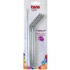 Toro Slamka ohnutá nerez 4 ks 21 cm s kefkou Toro Slamka ohnutá nerez 4 ks 21 cm s kefkou