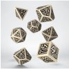 Q-Workshop Kocky Dwarven set 7ks béžovo-čierne Beige/Black