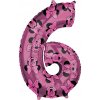 Amscan Fóliový balón narodeninové číslo 6 - Minnie 66 cm Amscan Fóliový balón narodeninové číslo 6 - Minnie 66 cm
