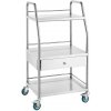 Nerezový policový vozík, 3 úrovne, 1 zásuvka (540 x 460 x 990 mm) Nerezový policový vozík, 3 úrovne, 1 zásuvka (540 x 460 x 990 mm)