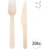 GASTROSTAF EKO-15 Jednorazový drevený príbor - vidličky, nože 16cm 20ks GASTROSTAF EKO-15 Jednorazový drevený príbor - vidličky, nože 16cm 20ks