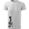 Husľový kľúč gitara - Klasické pánske tričko vyššej gramáže - 3XL ( Svetlosivý melír ) Husľový kľúč gitara - Klasické pánske tričko vyššej gramáže - 3XL ( Svetlosivý melír )