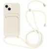 AppleKing silikónový kryt so šnúrkou a kapsou na karty pre iPhone 14 Plus - krémový - možnosť vrátiť tovar ZADARMO do 30tich dní AppleKing silikónový kryt so šnúrkou a kapsou na karty pre iPhone 14 Plus - krémový - možnosť vrátiť tovar ZADARMO do 30tich dní