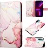 Peňaženkové kožené puzdro Marble Pattern na Motorola Moto E20 / E30 / E40 - Rose Gold Peňaženkové kožené puzdro Marble Pattern na Motorola Moto E20 / E30 / E40 - Rose Gold