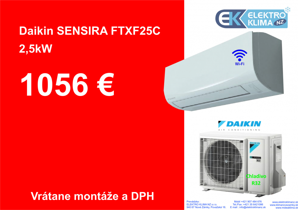 Daikin Sensira FTXF25C + RXF25C