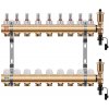 HPW® Mosadzný rozdeľovač pre podlahové vykurovanie s prietokomermi, termoregul. ventilmi a automatickým odvzdušnením okruhy: 9 okruhov HPW® Mosadzný rozdeľovač pre podlahové vykurovanie s prietokomermi, termoregul. ventilmi a automatickým odvzdušnením okruhy: 9 okruhov