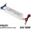 LED napájací zdroj 60W, 24V, IP67 - Vodeodolný MEAN-WELL LED napájací zdroj 60W, 24V, IP67 - Vodeodolný MEAN-WELL