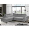 Rohová sedacia súprava Gisele, svetlo šedá látka, ľavý roh Rohová sedacia súprava Gisele, svetlo šedá látka, ľavý roh