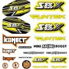 FUNTEK Nálepky SBX buggy, žltá FUNTEK Nálepky SBX buggy, žltá
