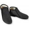 Wooline Pánske teplé papuče s bočným zipsom, čierny lem Veľkosť: 41 Wooline Pánske teplé papuče s bočným zipsom, čierny lem Veľkosť: 41