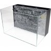 Akvárium so zadnou filtráciou, čerpadlom a pozadím 60x30x30cm Akvárium so zadnou filtráciou, čerpadlom a pozadím 60x30x30cm