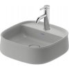 Duravit Zencha - Umývadlo na dosku, 42x42 cm, bez prepadu, otvor na batériu, DuraCeram, WonderGliss, matná sivá 23744267711 Duravit Zencha - Umývadlo na dosku, 42x42 cm, bez prepadu, otvor na batériu, DuraCeram, WonderGliss, matná sivá 23744267711