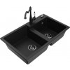 MEXEN/S MEXEN/S - Tomas granitový drez 2-bowl vrátane batérie Carla, čierna 6516-77-670700-70-B MEXEN/S MEXEN/S - Tomas granitový drez 2-bowl vrátane batérie Carla, čierna 6516-77-670700-70-B