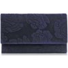 Paolo Peruzzi Dámska vintage kožená peňaženka veľká s kvetmi T-107-HDB | tmavomodrá T-107-HDB Paolo Peruzzi Dámska vintage kožená peňaženka veľká s kvetmi T-107-HDB | tmavomodrá T-107-HDB