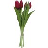 Umelá kvetina zväzok tulipánov 30 cm 5 ks červená Umelá kvetina zväzok tulipánov 30 cm 5 ks červená