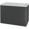 Mereo Siena, kúpeľňová skrinka s umývadlom z litého mramoru 81 cm, antracit mat Mereo Siena, kúpeľňová skrinka s umývadlom z litého mramoru 81 cm, antracit mat