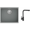 STRONG K-StrongSinks S3 Set drez Hron 530x460mm granit šedá + Batéria Ipoly čierna STRONG K-StrongSinks S3 Set drez Hron 530x460mm granit šedá + Batéria Ipoly čierna