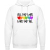 AWDis Hoodie Mikina - Dúhový Nápis - All for Love - Arktická biela - S - Pánske AWDis Hoodie Mikina - Dúhový Nápis - All for Love - Arktická biela - S - Pánske