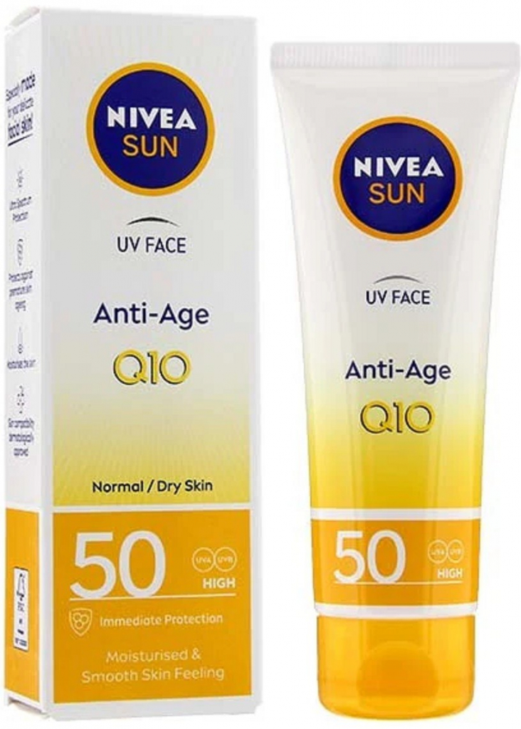 Nivea Sun Anti Age & Anti Pigments pleťový krém na opaľovanie proti vráskam SPF50 50 ml