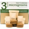 Pestovateľská sada Microgreens Tiny Greens - 3 tégliky Pestovateľská sada Microgreens Tiny Greens - 3 tégliky