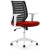 Kancelárska stolička Rocada 907W-2, červený látkový sedák, čierne sieťované operadlo, biela konštrukcia, nastaviteľné podrúčky Kancelárska stolička Rocada 907W-2, červený látkový sedák, čierne sieťované operadlo, biela konštrukcia, nastaviteľné podrúčky