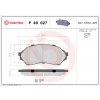 Sada brzdových platničiek, vždy 4 kusy v sade BREMBO P 49 027 (P49027) Sada brzdových platničiek, vždy 4 kusy v sade BREMBO P 49 027 (P49027)