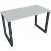 Pracovný stôl UNI O, 120x75,5x60 cm, sivá/čierna Pracovný stôl UNI O, 120x75,5x60 cm, sivá/čierna
