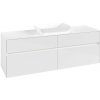 VILLEROY & BOCH Collaro závesná skrinka pod umývadlo na dosku (umývadlo v strede), 4 zásuvky, s LED osvetlením, 1600 x 500 x 548 mm, Glossy White, C120B0DH VILLEROY & BOCH Collaro závesná skrinka pod umývadlo na dosku (umývadlo v strede), 4 zásuvky, s LED osvetlením, 1600 x 500 x 548 mm, Glossy White, C120B0DH