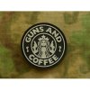 JACKETS TO GO nášivka GUNS AND COFFEE plast ČIERNA