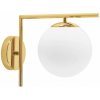 Toolight Toolight, sklenená guľatá nástenná lampa APP674-1W, zlatá, OSW-05638 Toolight Toolight, sklenená guľatá nástenná lampa APP674-1W, zlatá, OSW-05638