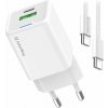COLORWAY 1x USB-C/ sieťová nabíjačka/ GaN/ PD/ PPS/ QC/ 35W/ Vrátane 100cm kábla/ Biela COLORWAY 1x USB-C/ sieťová nabíjačka/ GaN/ PD/ PPS/ QC/ 35W/ Vrátane 100cm kábla/ Biela