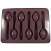 TORO Forma silikónová na ľad / čokoládu, tvar lyžička, šedo-hnedá