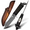Damaškový lovecký nôž HARAHU KE 31412 Čierna/Hnedá 13.3 cm Damaškový lovecký nôž HARAHU KE 31412 Čierna/Hnedá 13.3 cm