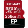 Patriot V30 A1/micro SDXC/256GB/UHS-I U3 / Class 10/+ Adaptér PEF256GEP31MCX Patriot V30 A1/micro SDXC/256GB/UHS-I U3 / Class 10/+ Adaptér PEF256GEP31MCX