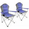 Set skladacia kempingová rybárska Divero Deluxe 2 kusy - modro / sivá