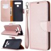 Peňaženkové kožené puzdro na LG K61 - Ružovozlatá Peňaženkové kožené puzdro na LG K61 - Ružovozlatá
