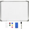 vidaXL Magnetická tabuľa stierateľná za sucha biela 90 x 60 cm oceľ