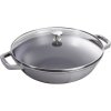 Staub Wok so sklenenou pokrievkou 30 cm grafitovo sivý Staub Wok so sklenenou pokrievkou 30 cm grafitovo sivý