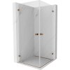 MEXEN/S - Lunar-B Duo sprchovací kút dvere krídlové 70 x 70, transparent, ružové zlato 832-070L-070P-60-00 MEXEN/S - Lunar-B Duo sprchovací kút dvere krídlové 70 x 70, transparent, ružové zlato 832-070L-070P-60-00
