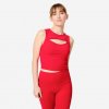 DOMYOS Dámske fitness crop tielko tmavočervené L DOMYOS Dámske fitness crop tielko tmavočervené L